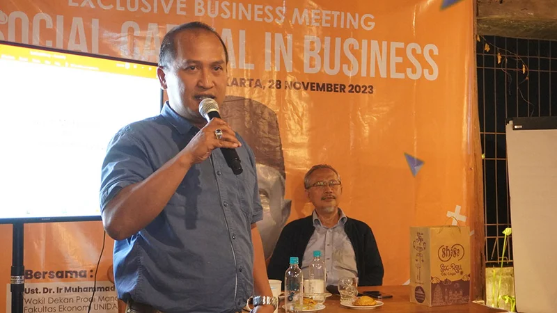 Ust. Luthfi Iping, Ketua IKPM Gonto Cabang Jogja memberikan sambutan