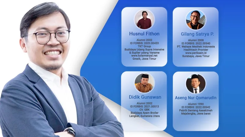 4 orang pengusaha anggota Forum Bisnis IKPM Gontor mendapa