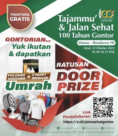 Tajammu' dan jalan sehat 100 tahun pondok modern gontor