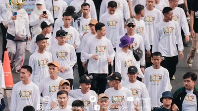 Keseruan Tajammu dan jalan sehat 100 tahun pondok modern Gontor