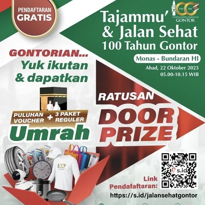 Tajammu' dan jalan sehat 100 tahun pondok modern gontor